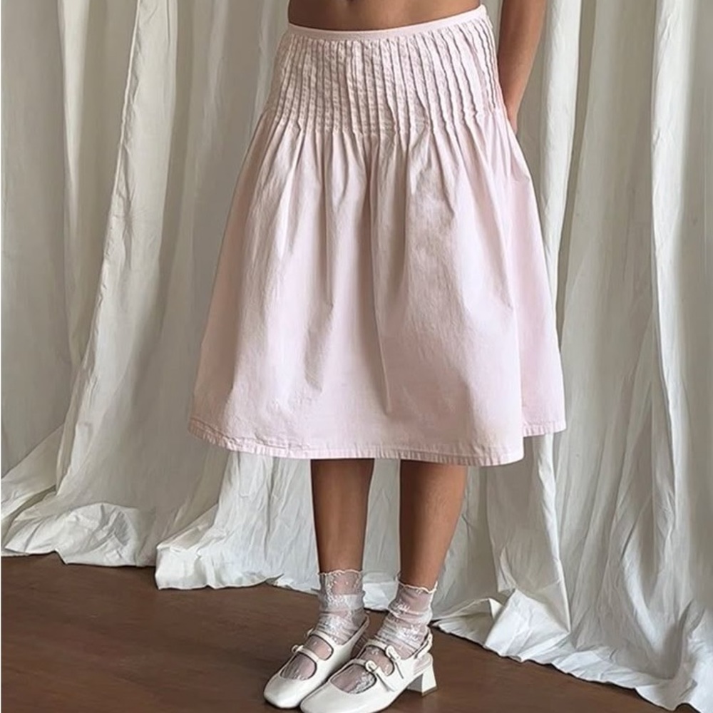 Motel Rocks Asada Midi Skirt In Light Pink Size XS - Picture 2 of 6